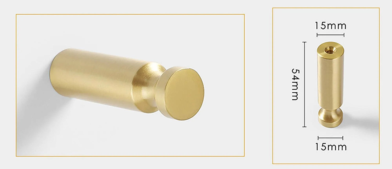 Mantara Amara Hook B-0092 is a modern brushed brass wall hook in gold, ideal for bathrooms, bedrooms, and living areas.