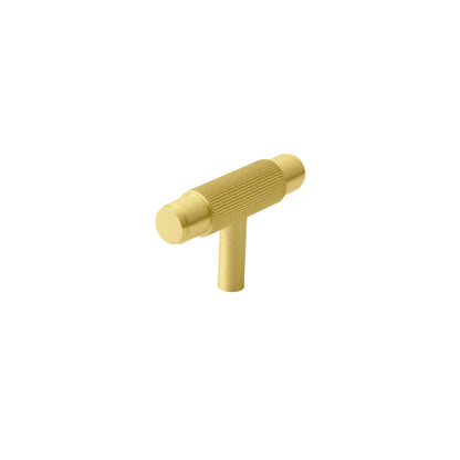  B‑0063 Apollo handle in brushed brass, available in Gold or Silver, length 164 mm with 128 mm center‑to‑center, height 35 mm, thickness 12 mm, stem 7.8 mm, ideal for kitchen cabinets, wardrobes, drawers and bedroom furniture.