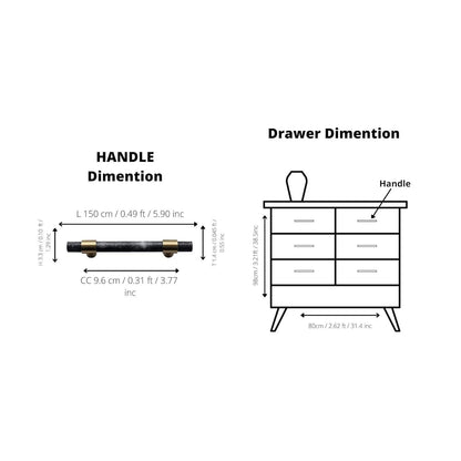 Arabella Handles / Handle / Door handle / Marble - M A N T A R A