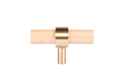 Mantara Aranya Handle W-0053 is a modern beech wood Tbar, ideal for kitchen drawers, dresser drawers.