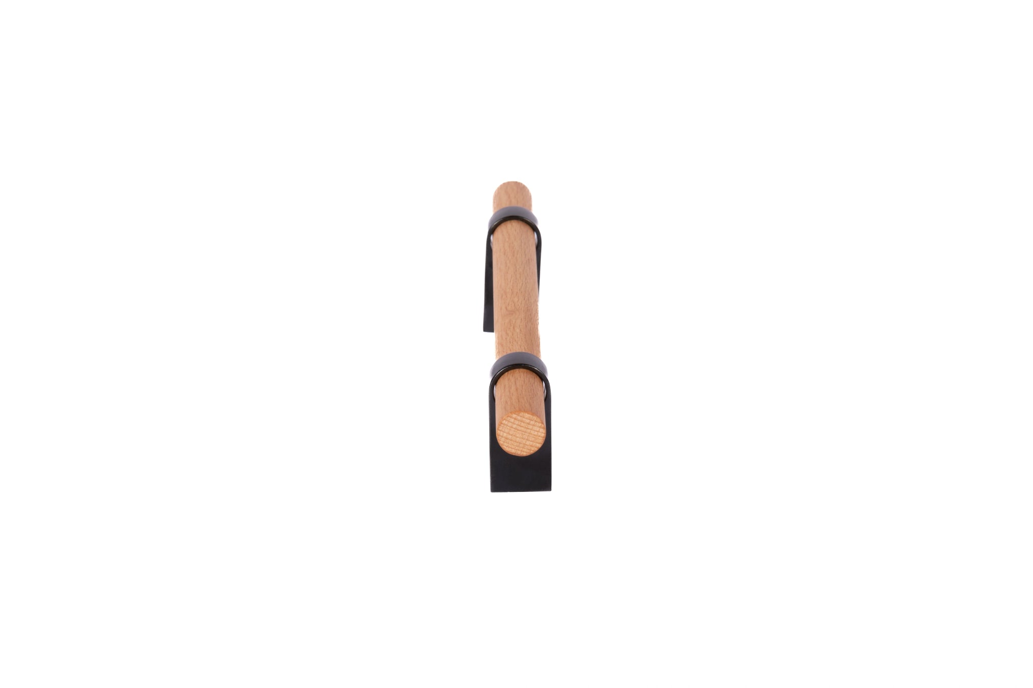 Mantara Arbor Handle W-0034 is a modern zinc alloy and beech wood handle in black ideal for kitchen and dresser drawers.