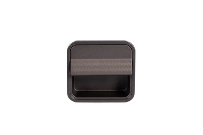 Mantara Arcane Handle Z-0015 is a modern zinc alloy handle in brushed black finish, ideal for kitchen drawers, dresser drawers.
