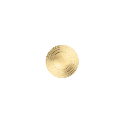 Astral knob B-0002, gold brass, Dia25mm, brushed finish, for wardrobes &amp; kitchen drawers by Mantara