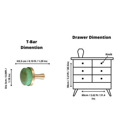 Ceramic round cabinet knob in green finish by Mantara, model Cloud Knob, Drawer knob with  C-0003.