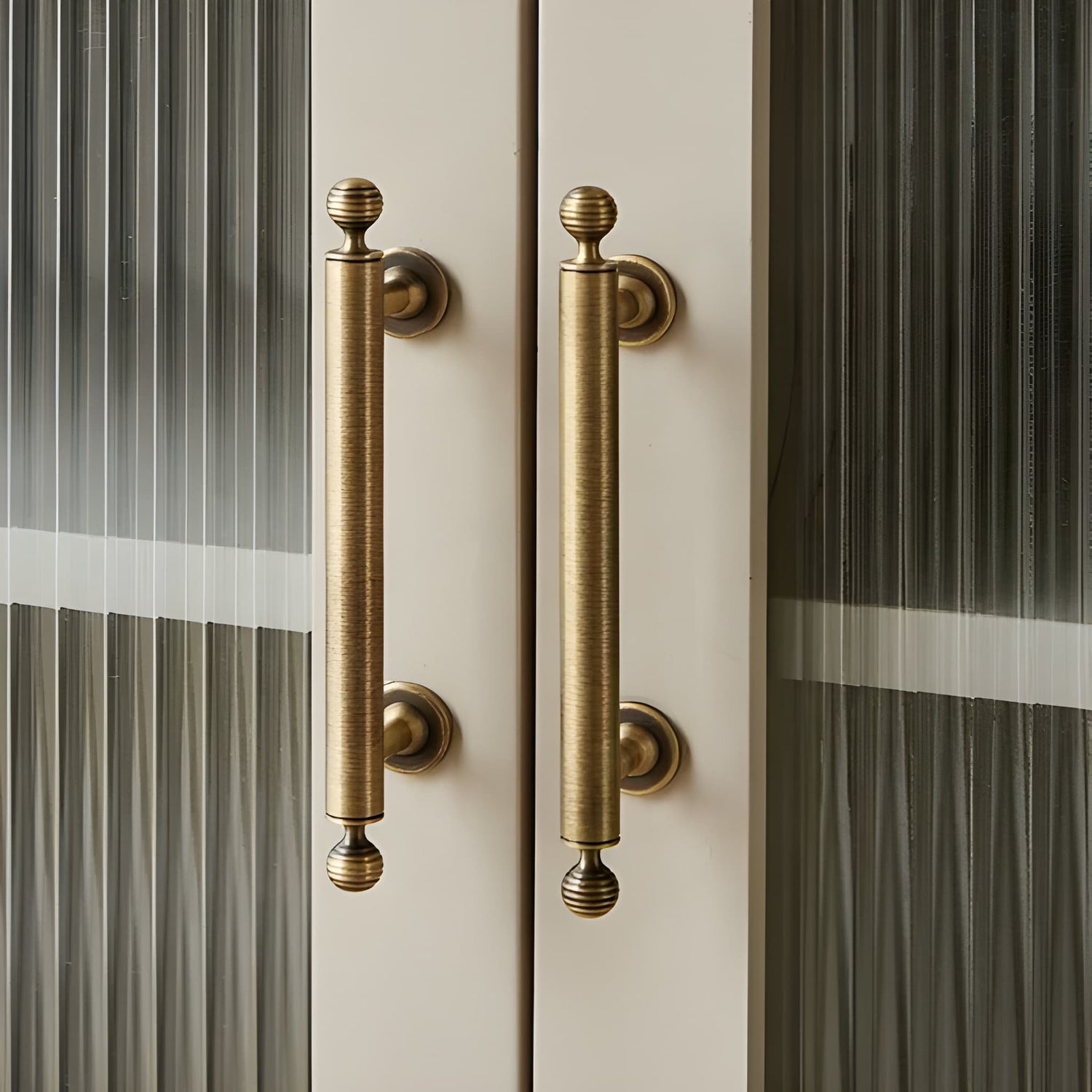 Aureate Handle B-0122 modern brass knob with handle, brushed bronze finish, sizes 55mm–380mm, for kitchen drawers &amp; wardrobe shutters by Mantara