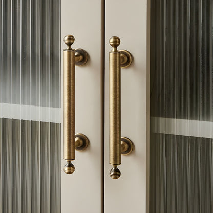 Aureate Handle B-0122 modern brass knob with handle, brushed bronze finish, sizes 55mm–380mm, for kitchen drawers &amp; wardrobe shutters by Mantara