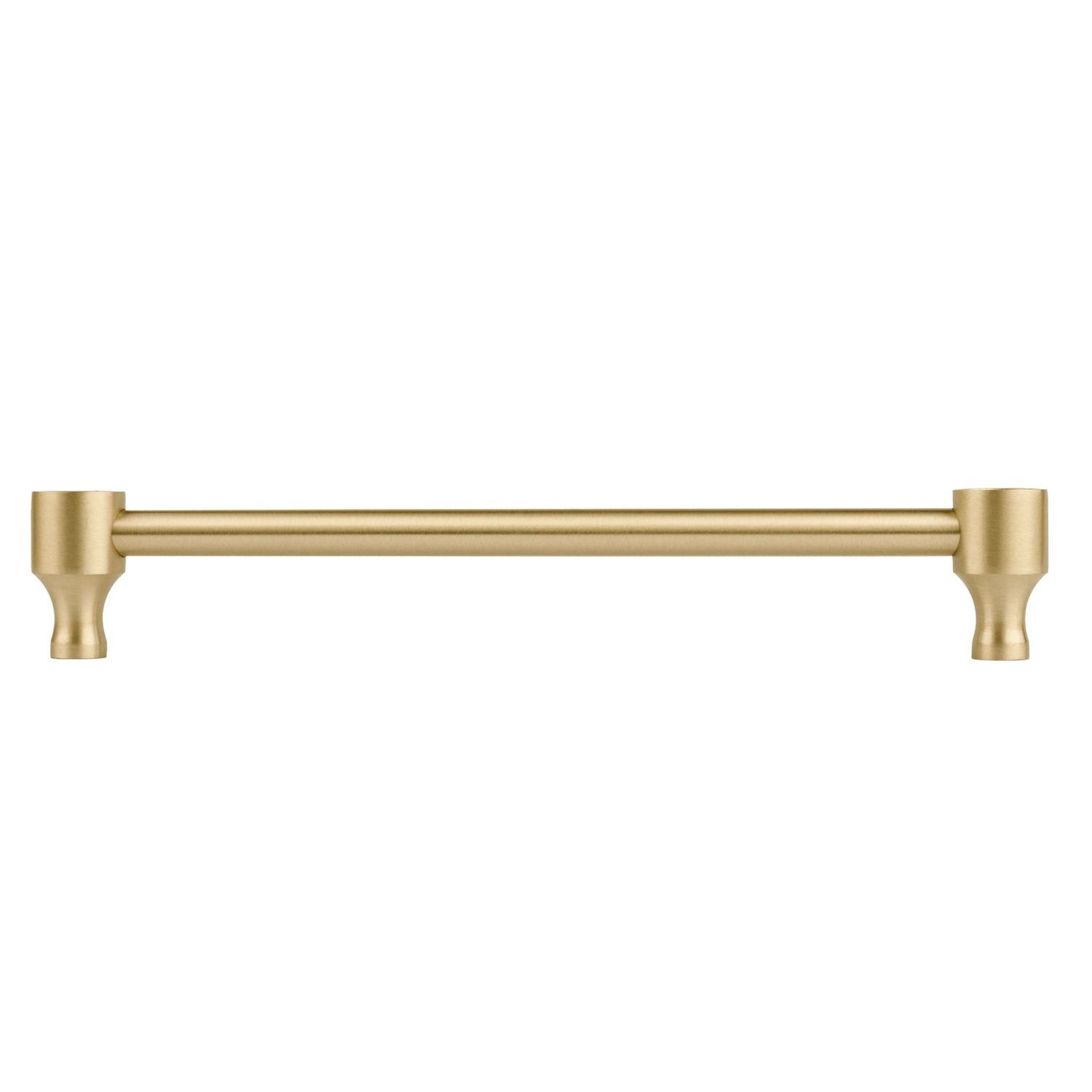 The Aurelia Handle by Mantara B-0108 is a brushed brass handle in gold, ideal for wardrobes, cabinets, and drawers.