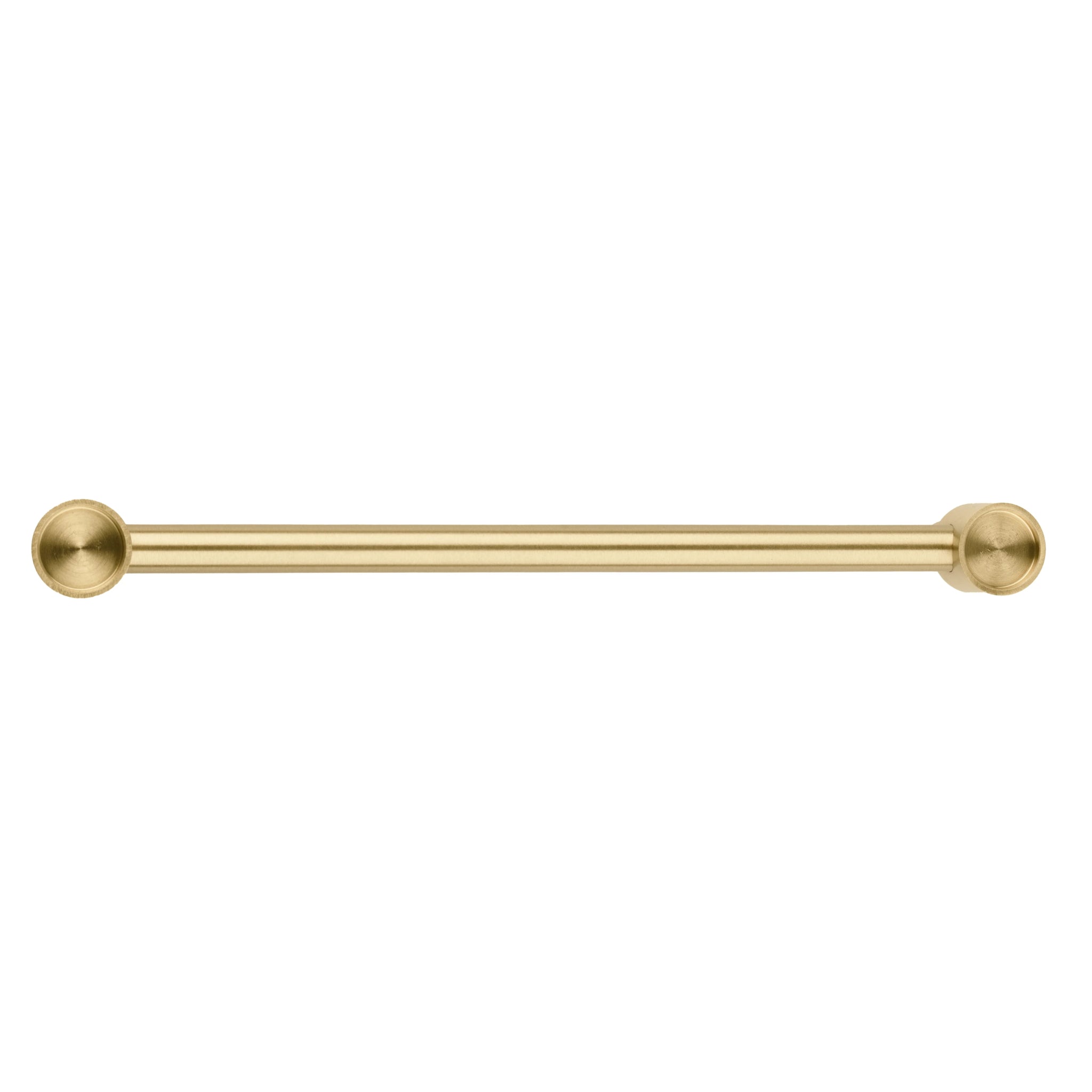 The Aurelia Handle by Mantara B-0108 is a brushed brass handle in gold, ideal for wardrobes, cabinets, and drawers.