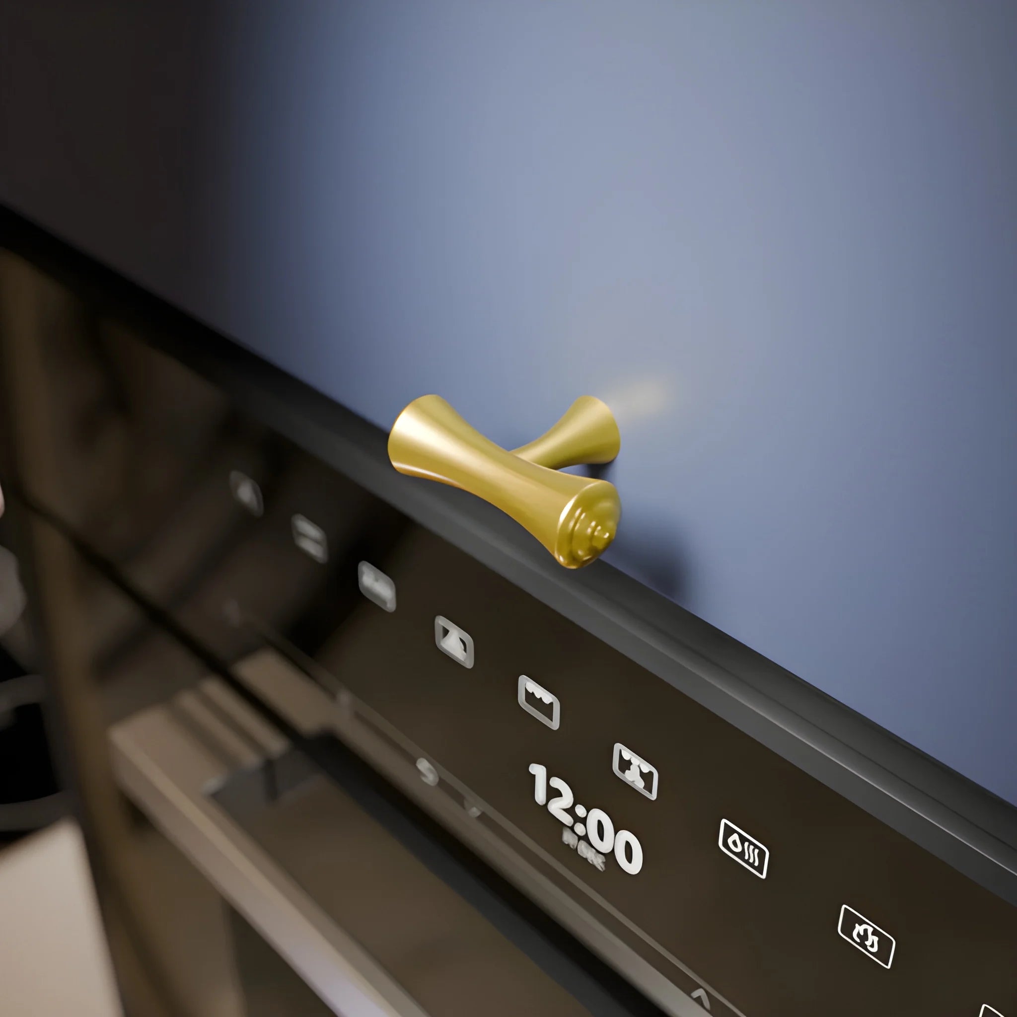 Mantara Raphael Handle B-0068 is a modern brushed brass handle in gold, ideal for kitchens, drawers, and wardrobes.