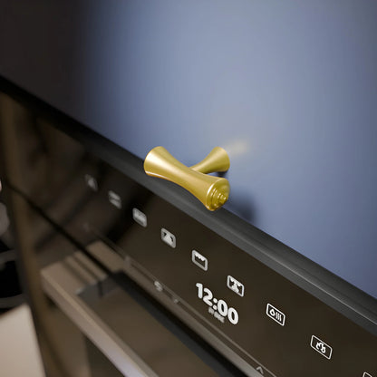 Mantara Raphael Handle B-0068 is a modern brushed brass handle in gold, ideal for kitchens, drawers, and wardrobes.