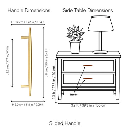 Mantara Gilded T Bar Handle B-0072 is a modern brass handle in brushed gold, ideal for wardrobes, doors, and kitchens.