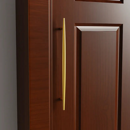 Mantara Gilded T Bar Handle B-0072 is a modern brass handle in brushed gold, ideal for wardrobes, doors, and kitchens.