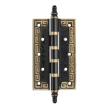 Sovrin Hinge HNG-003 brass hinge for cabinets, brushed finish, sizes 100mm 127mm, in coffee black &amp; red gold, suitable for drawers &amp; furniture by Mantara