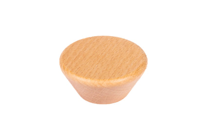 Mantara Briar Knob W-0037 is a modern wooden knob in beech  finish, ideal for kitchen and dresser drawers.