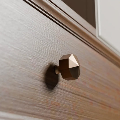 The Mantara B-0006 Fiore Knob is a modern brass knob in bronze with a brushed finish, ideal for wardrobes, drawers, and cabinets.