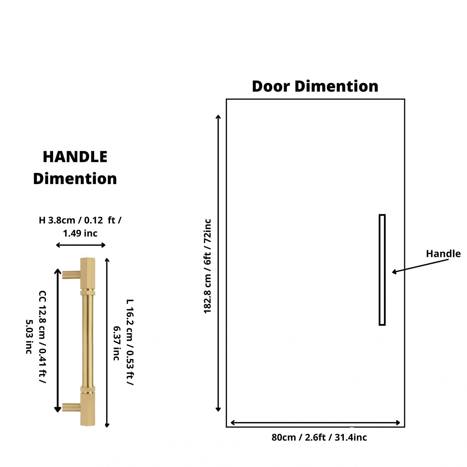 Mantara Brooklyn Handle B-0059 is a modern brushed brass handle, ideal for cabinets, wardrobes, and kitchens.