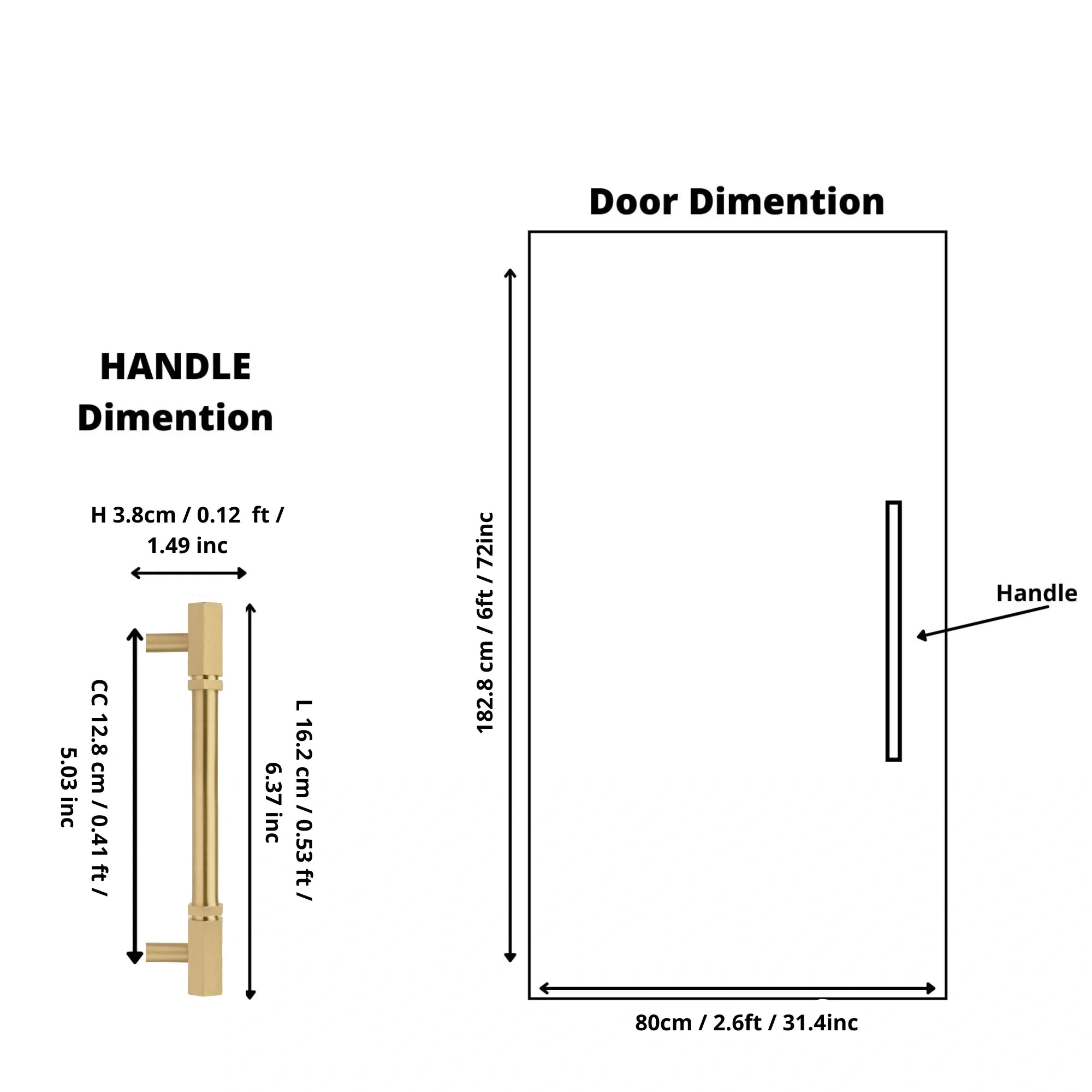 Mantara Brooklyn Handle B-0059 is a modern brushed brass handle, ideal for cabinets, wardrobes, and kitchens.