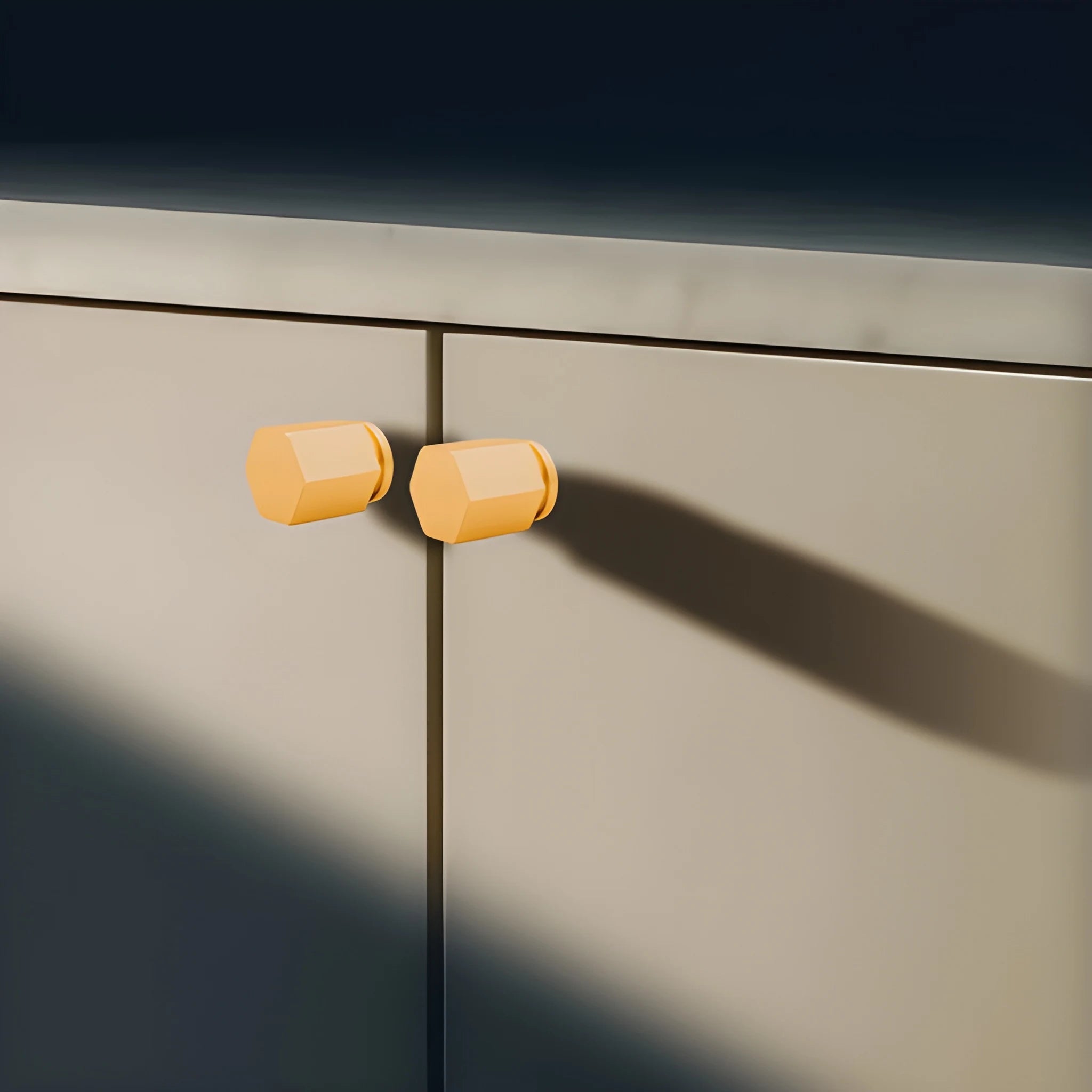 Mantara Brooklyn Handle B-0059 is a modern brushed brass knob and, ideal for cabinets, wardrobes, and kitchens.