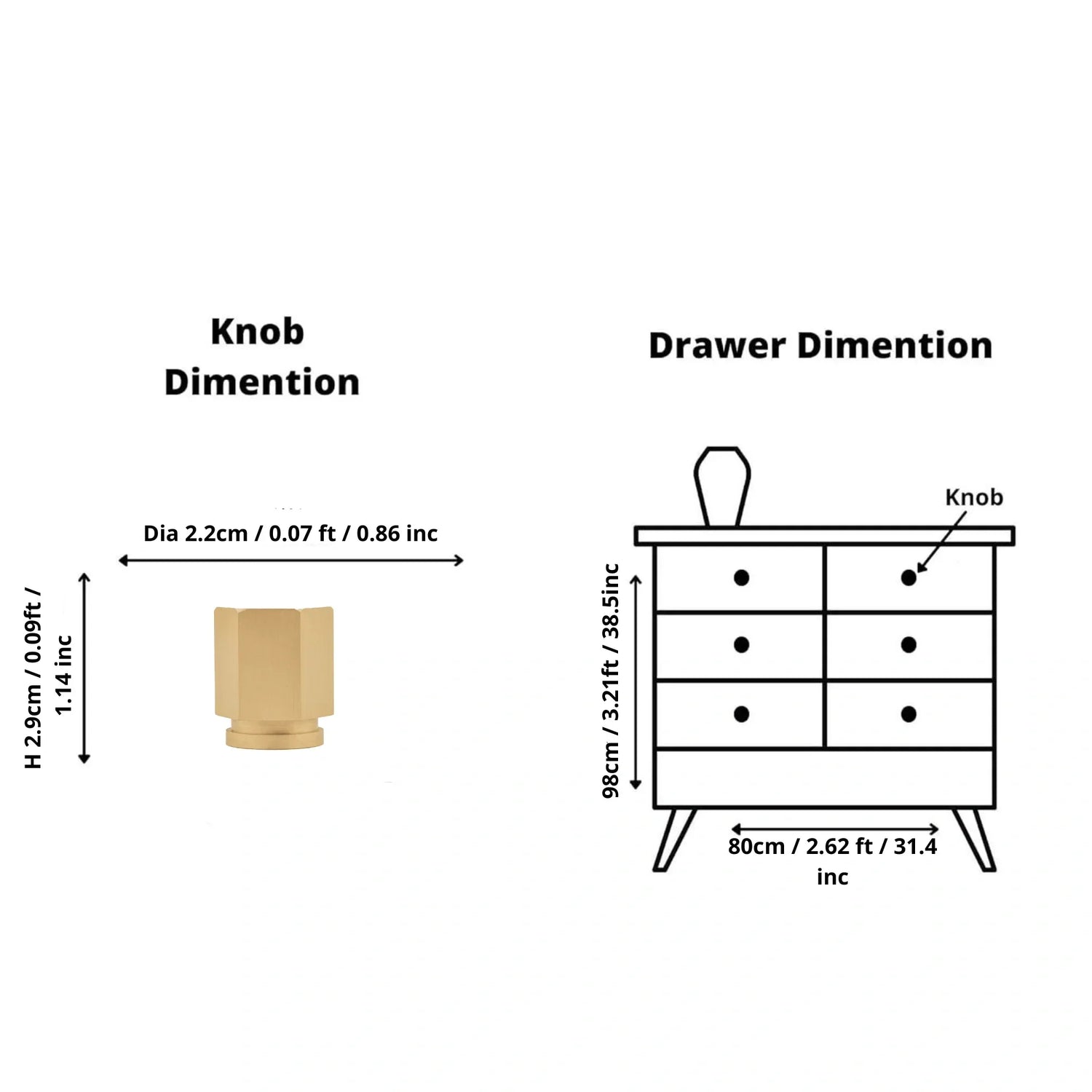 Mantara Brooklyn Handle B-0059 is a modern brushed brass knob and, ideal for cabinets, wardrobes, and kitchens.