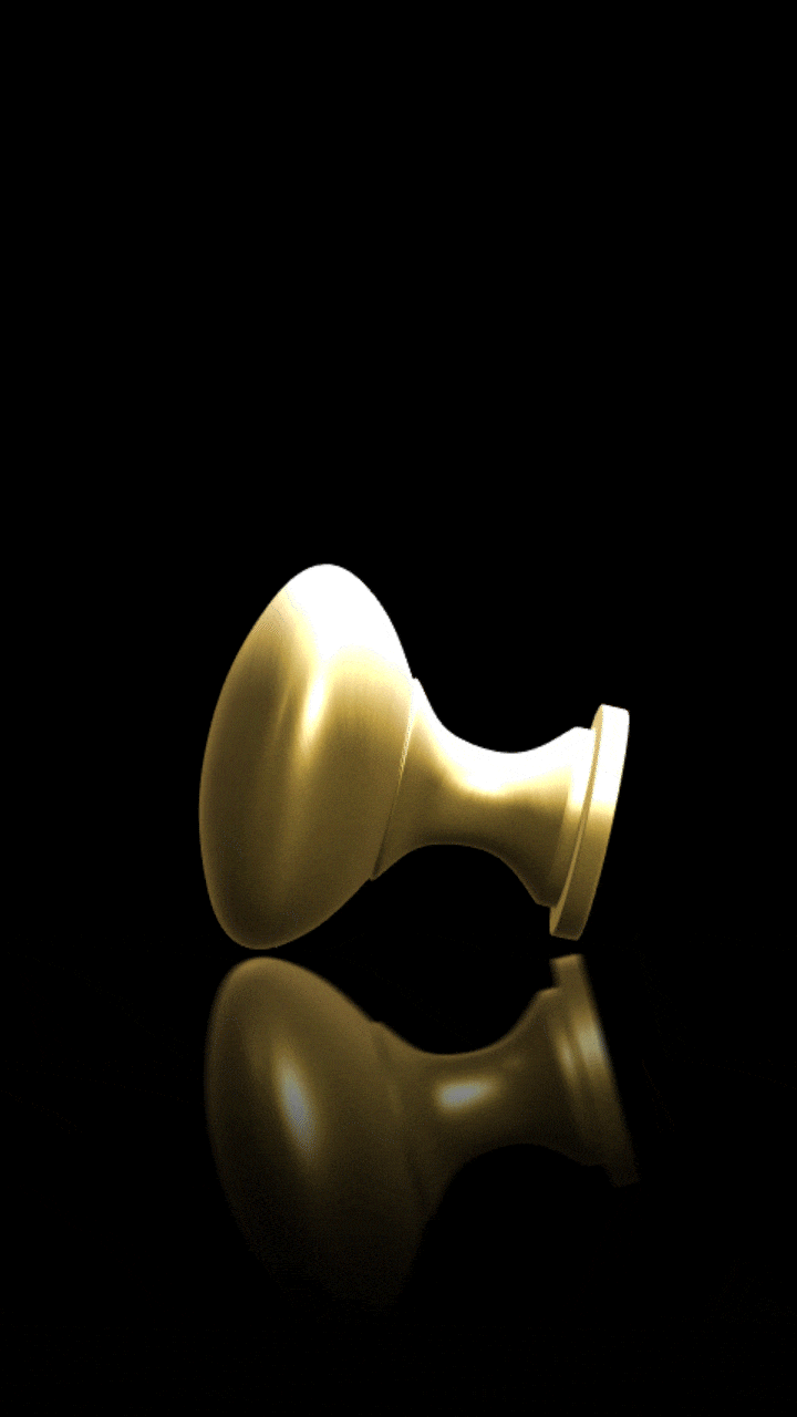 Gold & Black Button Knob
