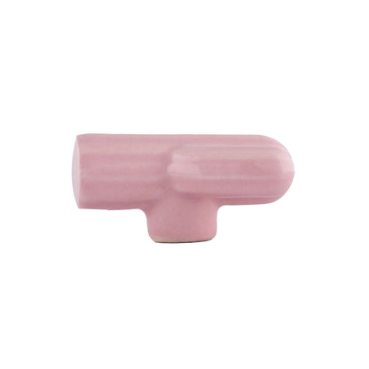 The Mantara CR-0004 Cactus Knob is a modern ceramic knob in pink with a polished finish, perfect for wardrobes, drawers, and cabinets.