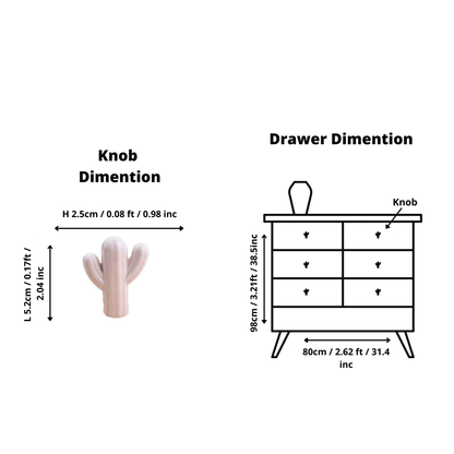 The Mantara CR-0004 Cactus Knob is a modern ceramic knob in pink with a polished finish, perfect for wardrobes, drawers, and cabinets.