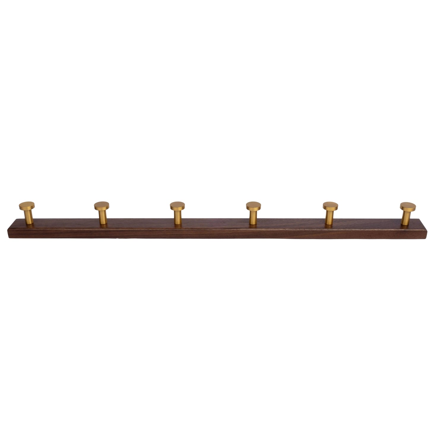 Calista Hook W-0011 in walnut &amp; brushed brass, size 250&amp;550mm, ideal for home &amp; hotel spaces—by Mantara.