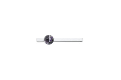 The Mantara C-0027 Calyx Handle is a modern crystal handle in silver and purple, ideal for cabinets, wardrobes, and drawers.