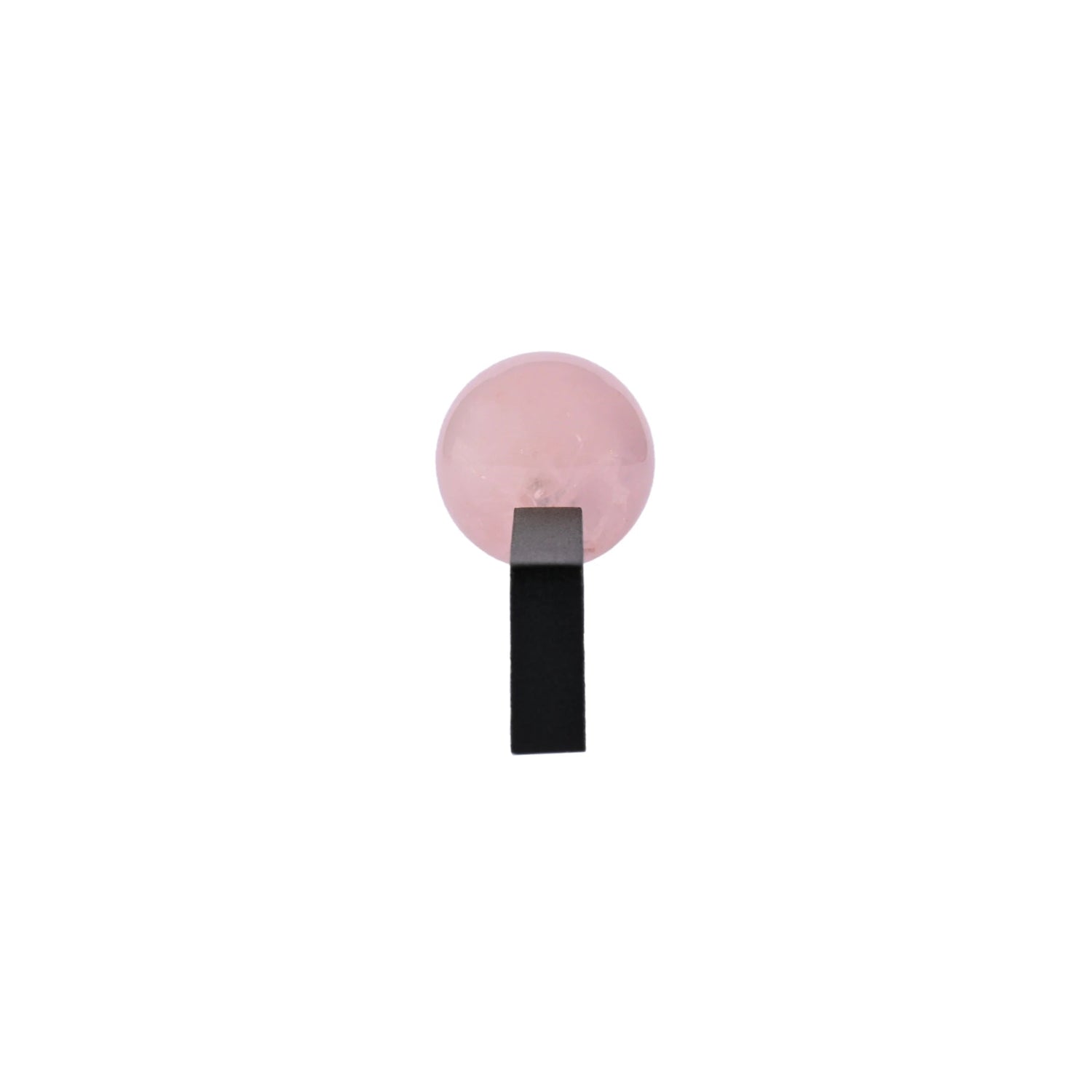The Mantara C-0027 Calyx Handle is a modern crystal handle in black and pink, ideal for cabinets, wardrobes, and drawers.
