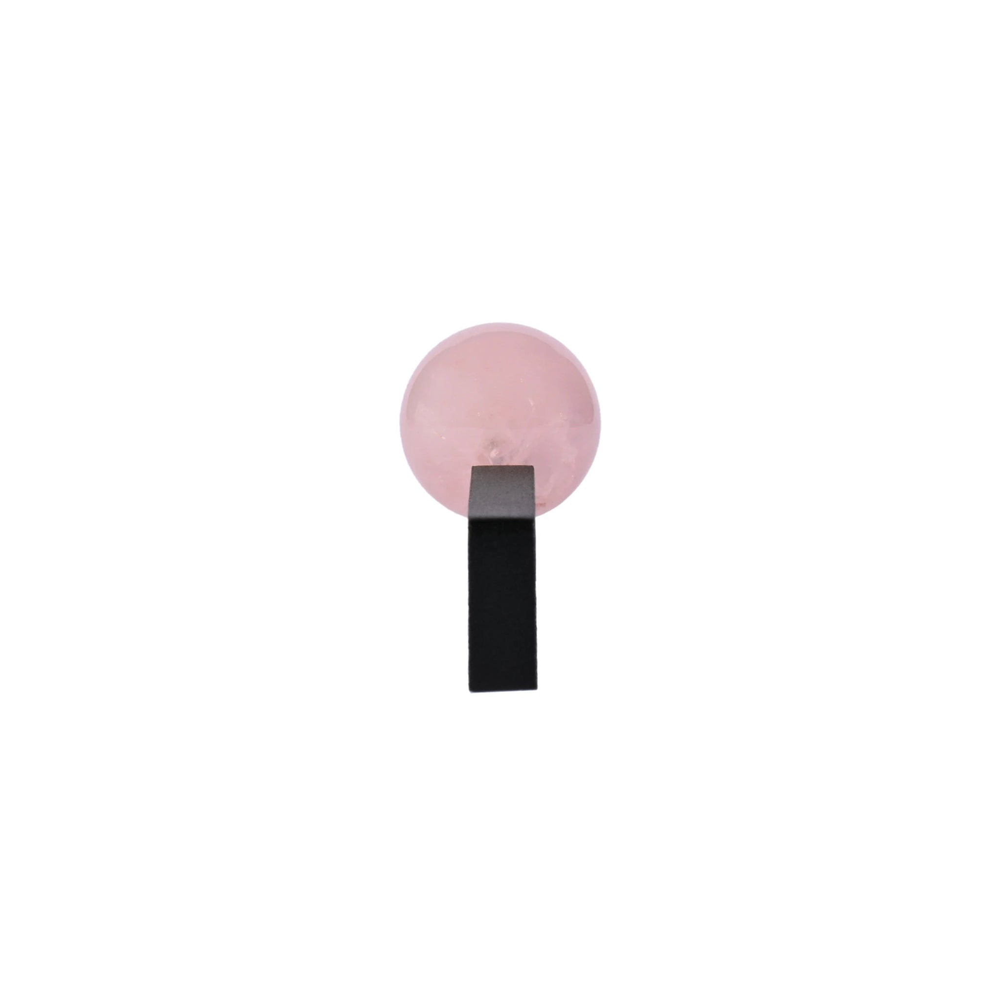 The Mantara C-0027 Calyx Handle is a modern crystal handle in black and pink, ideal for cabinets, wardrobes, and drawers.