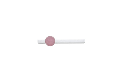 The Mantara C-0027 Calyx Handle is a modern crystal handle in silver and pink, ideal for cabinets, wardrobes, and drawers.
