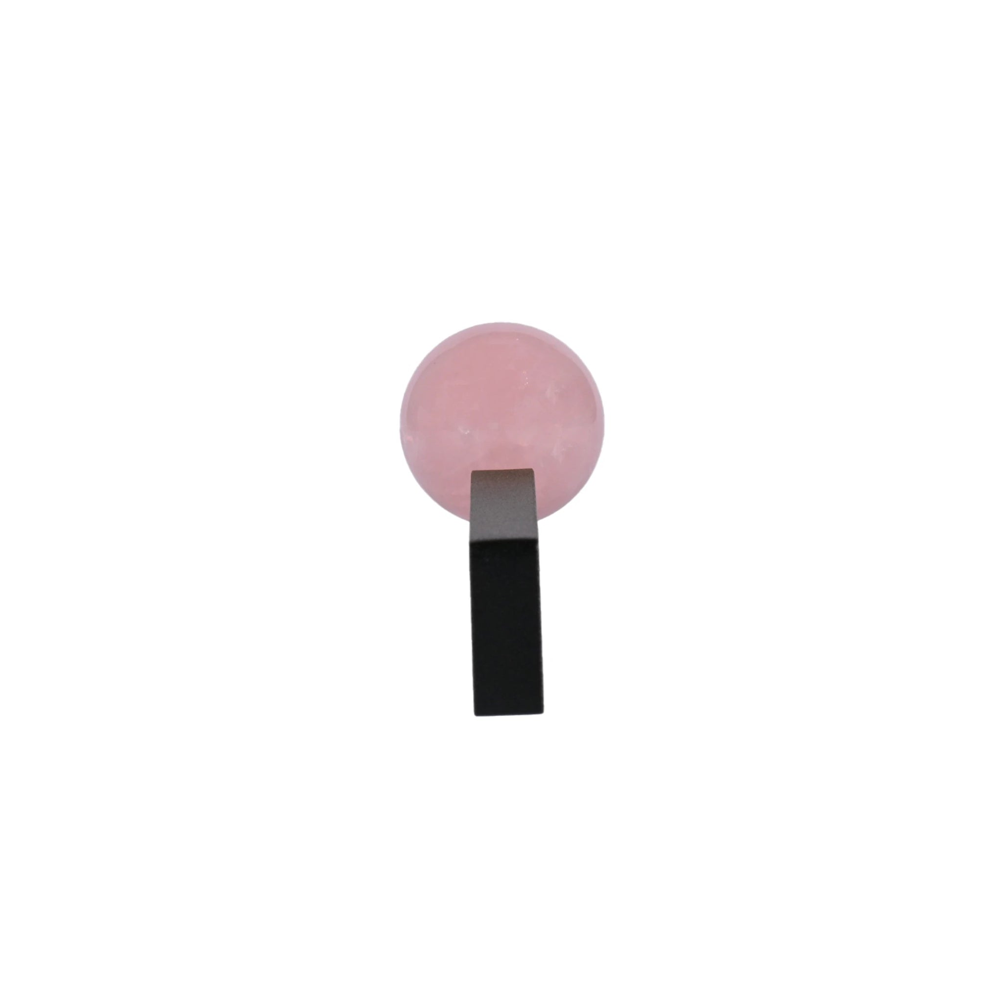 The Mantara C-0027 Calyx Handle is a modern crystal handle in black and pink, ideal for cabinets, wardrobes, and drawers.