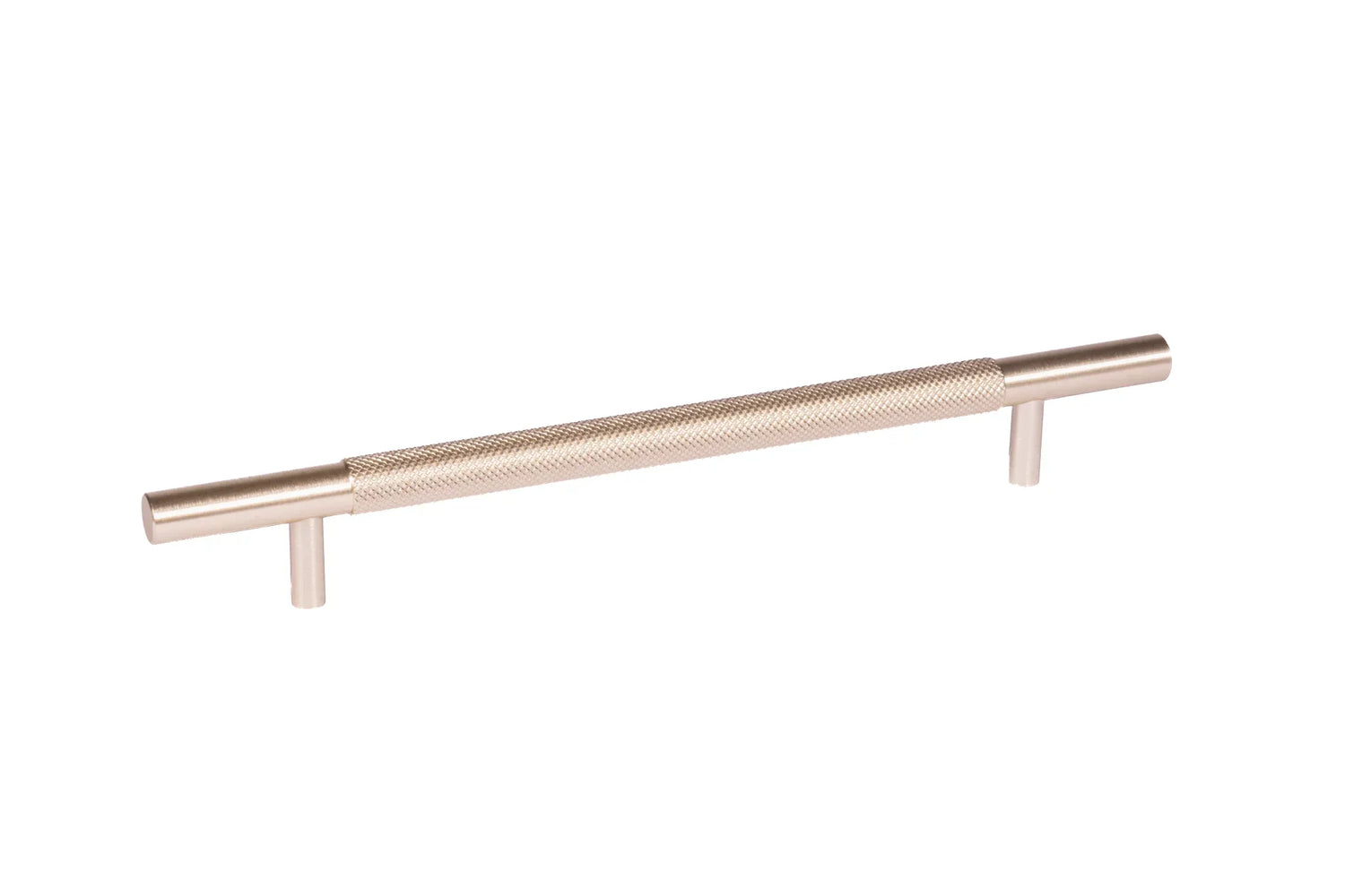 The Mantara AL-0018 Caro Handle is a modern aluminum alloy handle in gold with a brushed finish, ideal for drawers and cabinets.