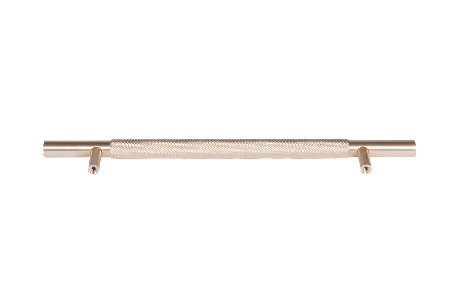 The Mantara AL-0018 Caro Handle is a modern aluminum alloy handle in gold with a brushed finish, ideal for drawers and cabinets.