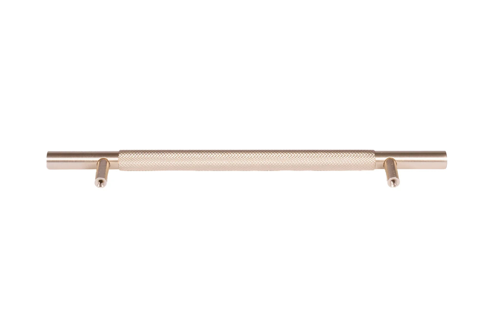The Mantara AL-0018 Caro Handle is a modern aluminum alloy handle in gold with a brushed finish, ideal for drawers and cabinets.