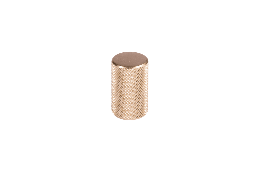 Caro knob AL-0018, gold aluminum, Dia17.2mm H28.2mm, brushed finish, for drawers &amp; dressers by Mantara