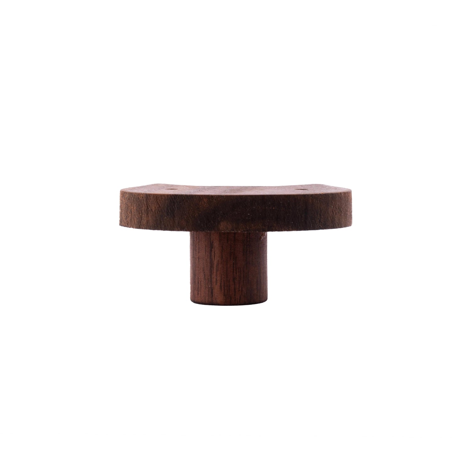 Mantara Cat Wooden Knob W-0024 is a modern wooden knob and wall hook in brushed walnut finish, ideal for kids&
