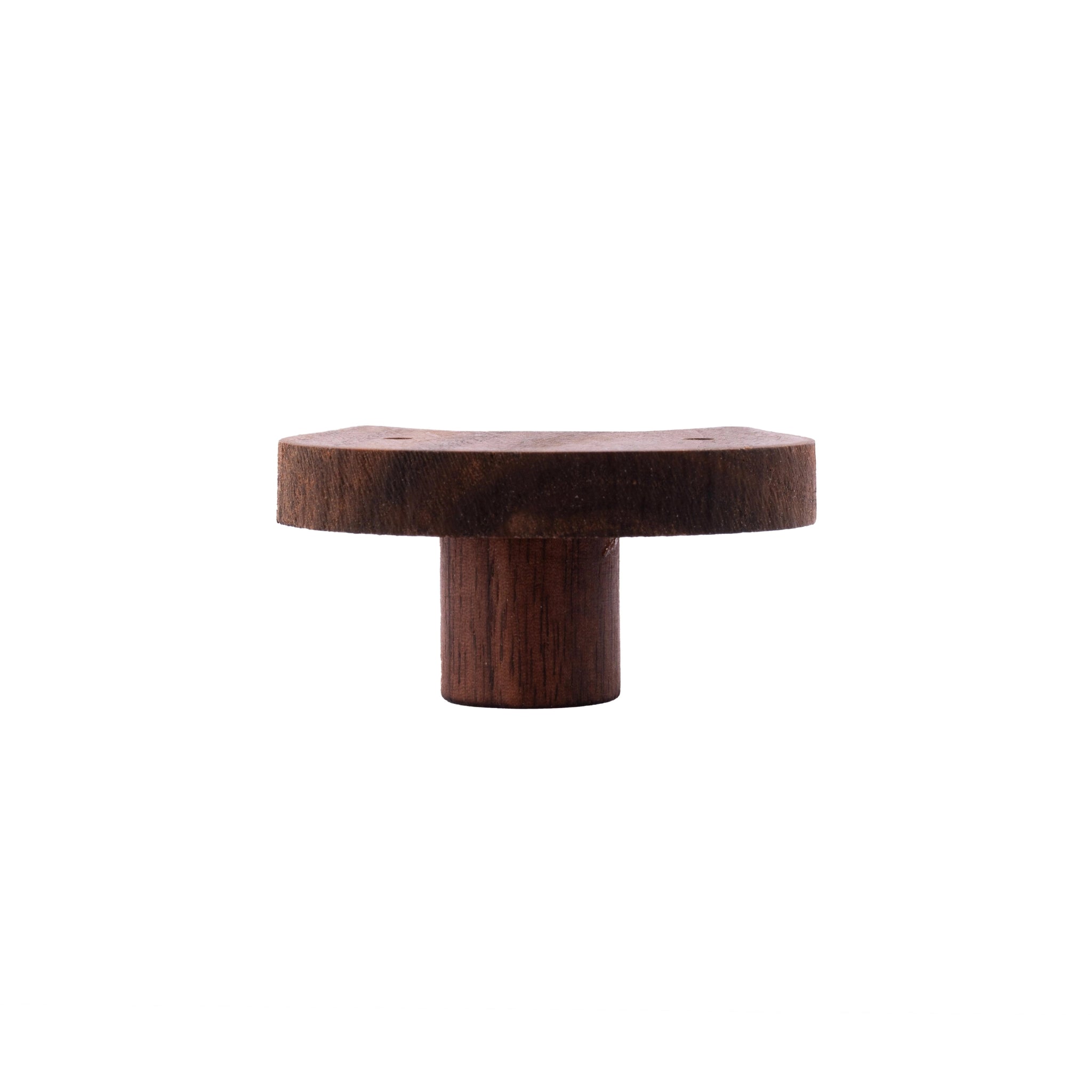 Mantara Cat Wooden Knob W-0024 is a modern wooden knob and wall hook in brushed walnut finish, ideal for kids&