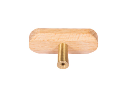 Mantara Cedric Handle W-0048 is a modern beech wood Tbar handle, ideal for kitchen drawers, dresser drawers.