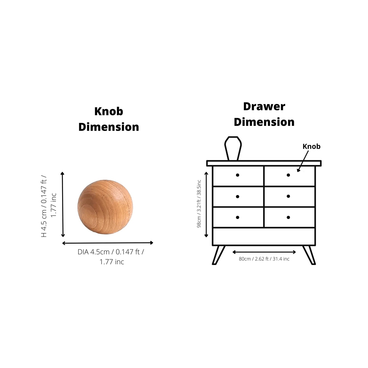 Mantara Celestial Dome Knob W-0022 is a modern wooden knob in  cherry finish, ideal for drawers, cabinets, and kitchen use.