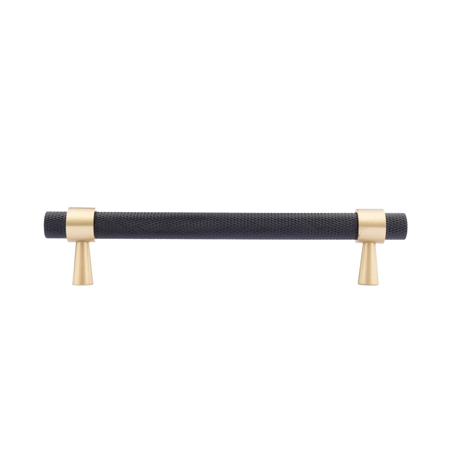 B-0064 Cleo T-Bar handle in brushed brass, sizes 50mm, 130mm, 160mm, 190mm &amp; 224mm, for kitchen cabinets, wardrobes, and drawers by Mantara.