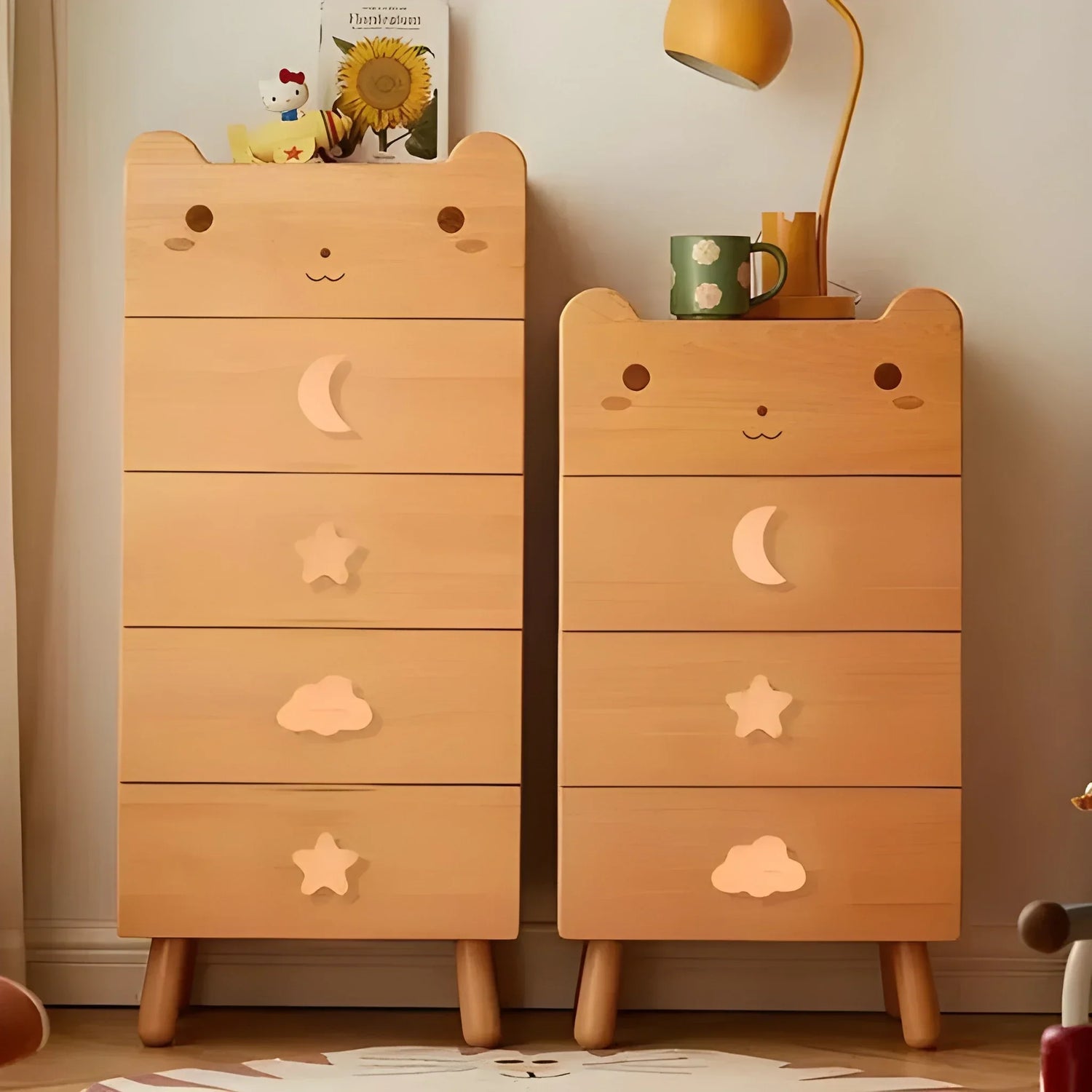 Mantara Cloud Hook  W-0046 is a modern beech wood knob, ideal for kitchen drawers, dresser drawers.