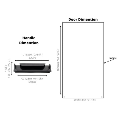 Mantara Concealed Furrow Handle Z-0014 is a modern zinc alloy handle in matte black finish, ideal for sliding doors, drawers, and cupboards.