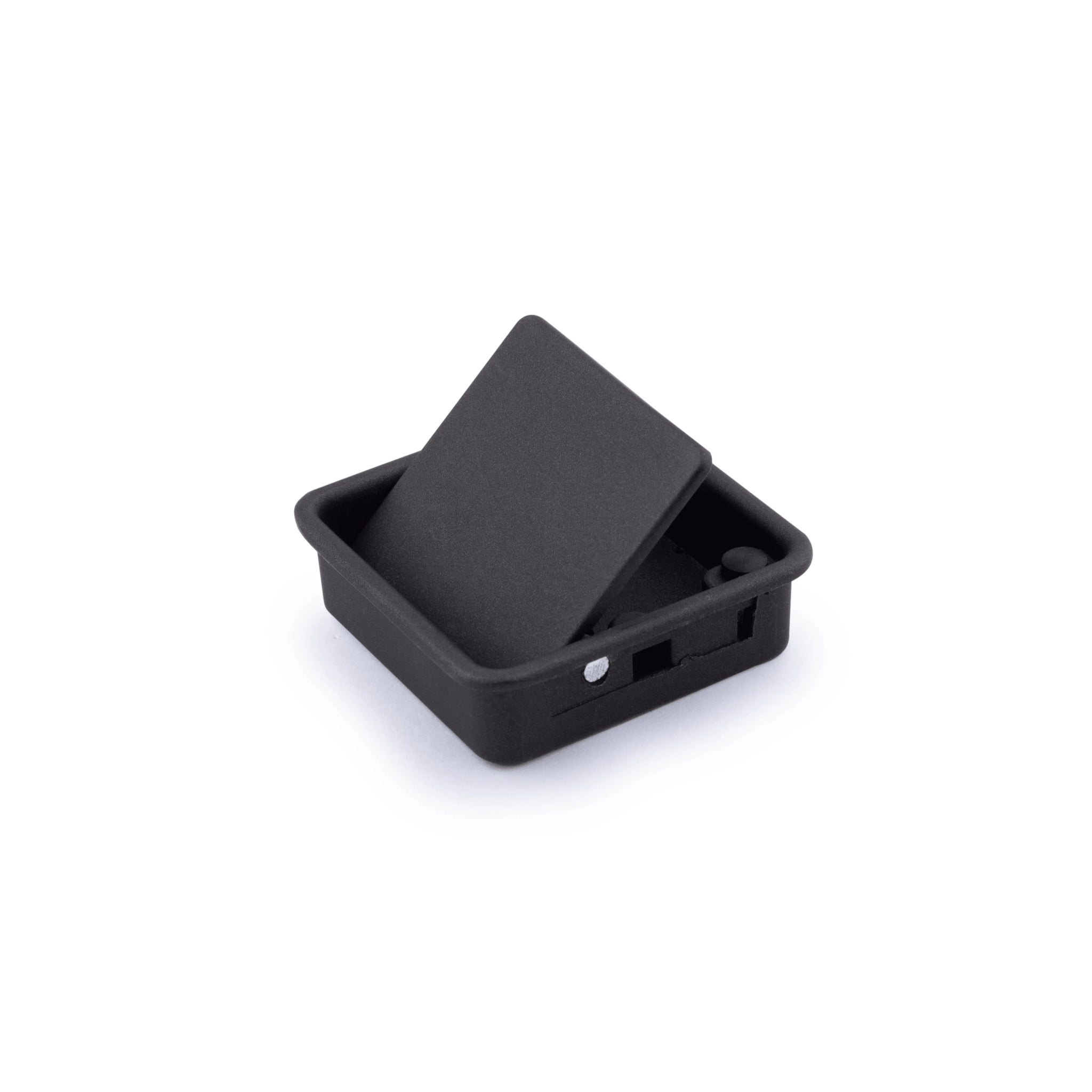 Mantara Concealed Square Handle Z-0009 is a modern zinc alloy knob in brushed black ideal for drawers,dresser drawers and hooks.