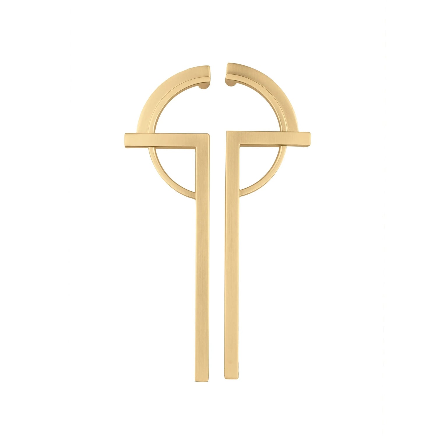 Mantara Contour Handle Pair Z-0008 is a modern zinc alloy handle in matte gold, ideal for doors and cupboards.