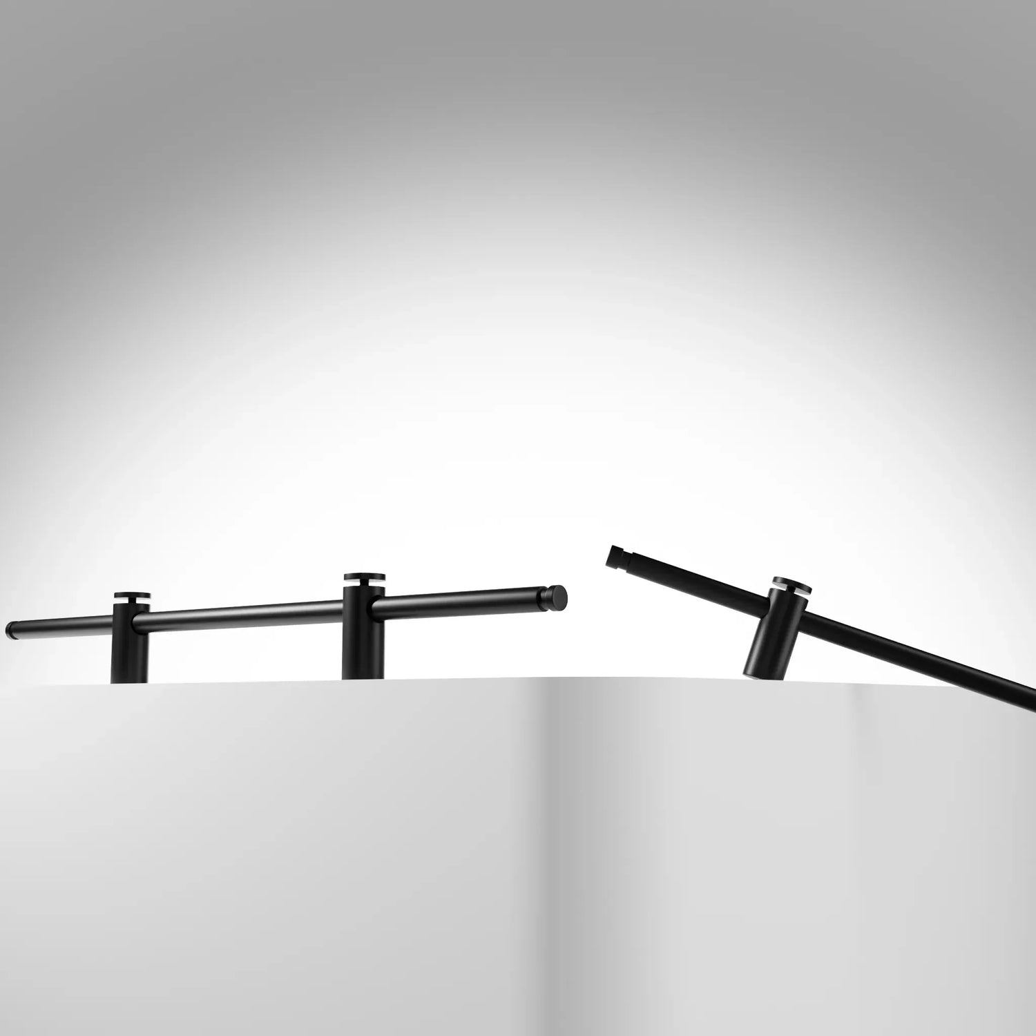 Mantara Marula Handle SKU B-0081 is a modern solid brass handle in polished black for wardrobes and cabinets.