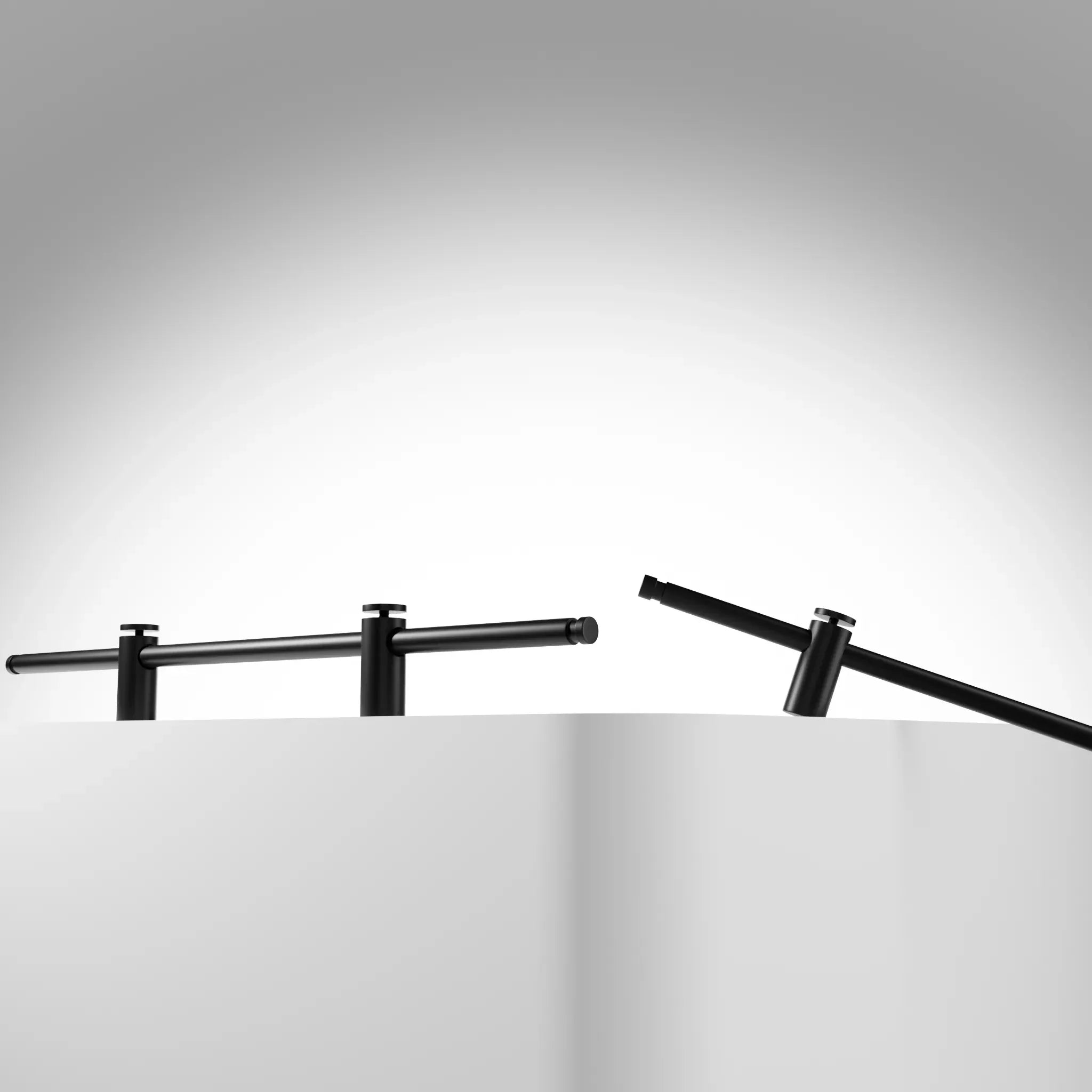 Mantara Marula Handle SKU B-0081 is a modern solid brass handle in polished black for wardrobes and cabinets.