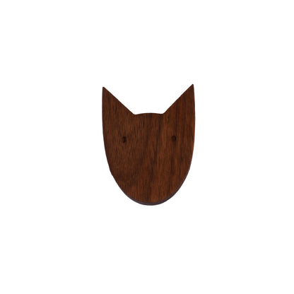 Mantara Dog Knob  W-0024 is a modern walnut  wooden knob/hook, ideal for kids’ rooms, drawers, and wardrobes.