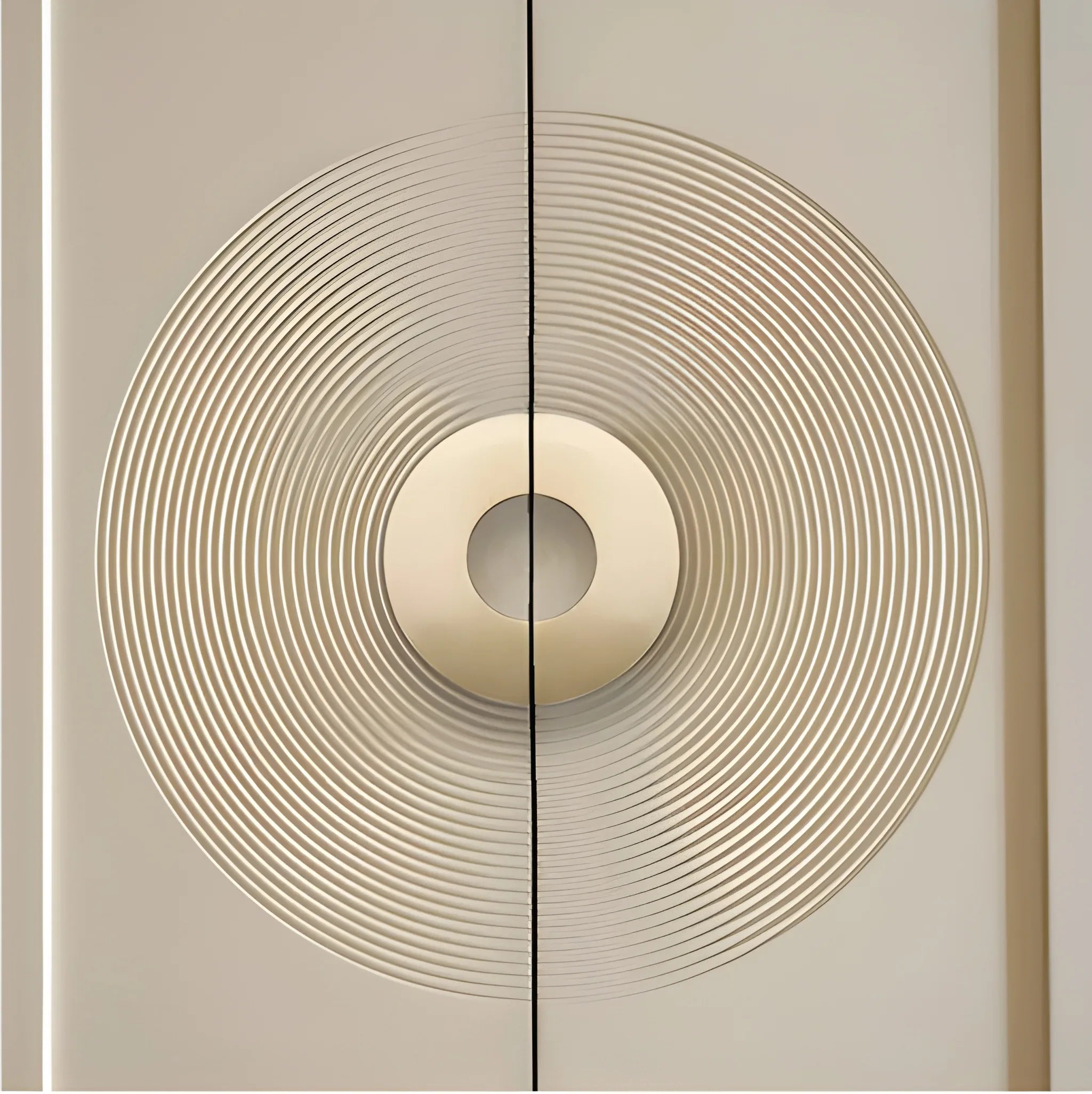 Mantara Dua Handle B-0075 is a modern brushed brass knob in gold, ideal for drawers, cabinets, and furniture use.