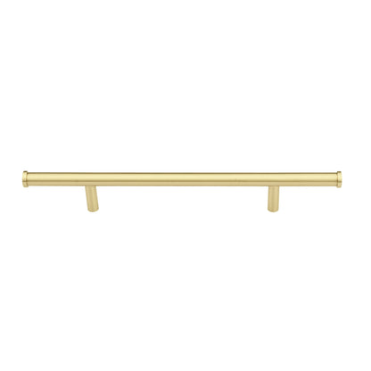 B-0058 Eleanora solid brass T-bar cabinet pull handle, gold finish, sizes 180mm, 260mm &amp; 270mm, for kitchen drawers &amp; wardrobes by Mantara.